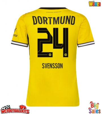 Borussia Dortmund Daniel Svensson #24 Replica Home Stadium Shirt for Women 2026-27 Short Sleeve